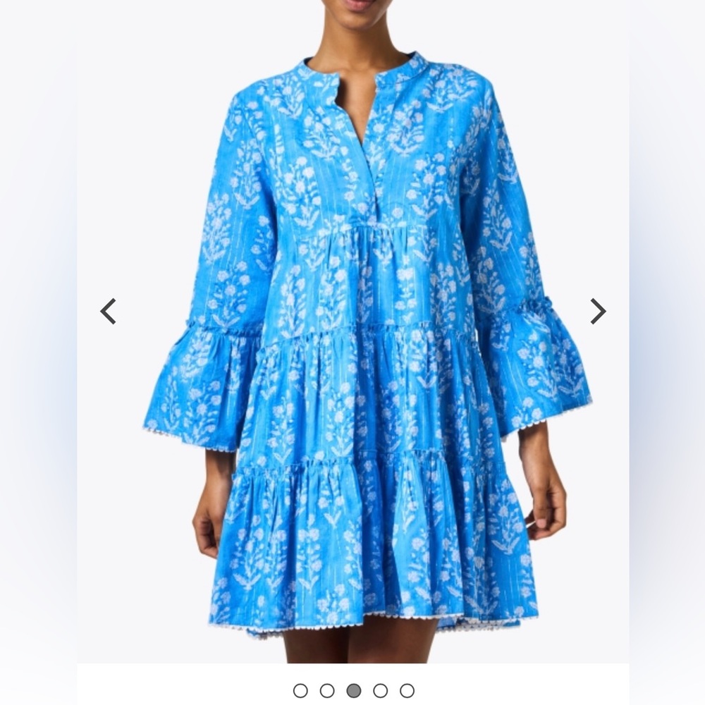NWT beautiful bright blue Juliet Dunn dress. Great color!
